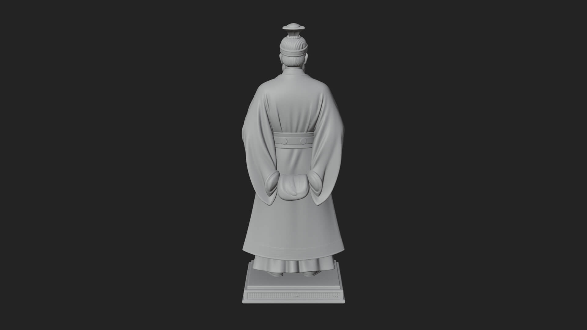 Court Official Robe Statue Design 2 3D Print Model 3D Model
