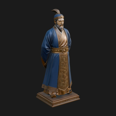 Court Official Robe Statue Design 2 3D Print Model