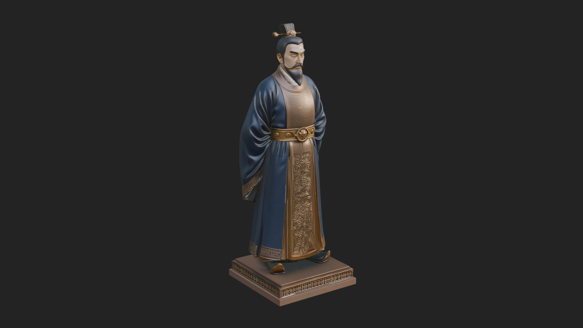 Court Official Robe Statue Design 3 3D Print Model 3D Model