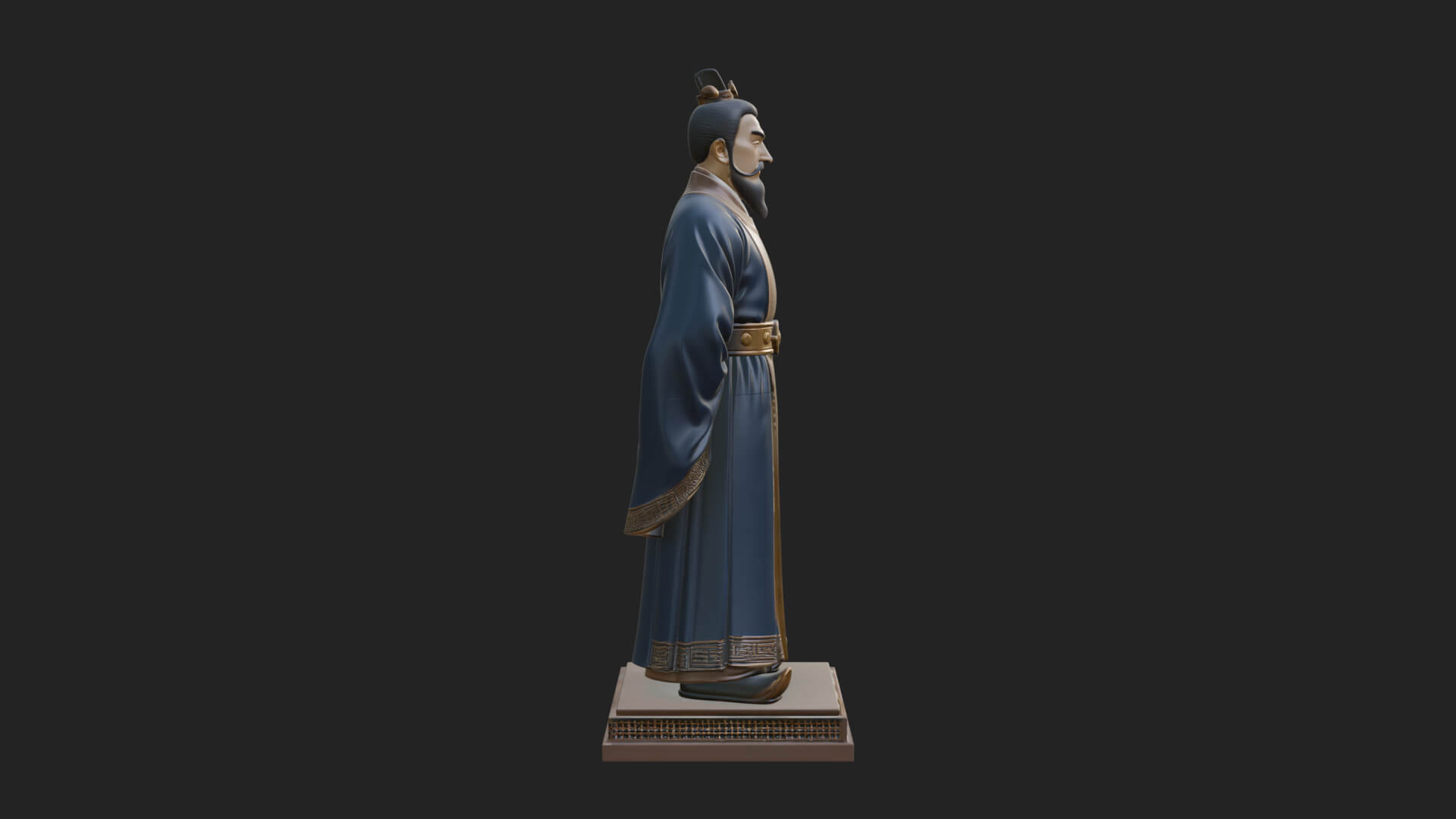 Court Official Robe Statue Design 3 3D Print Model 3D Model