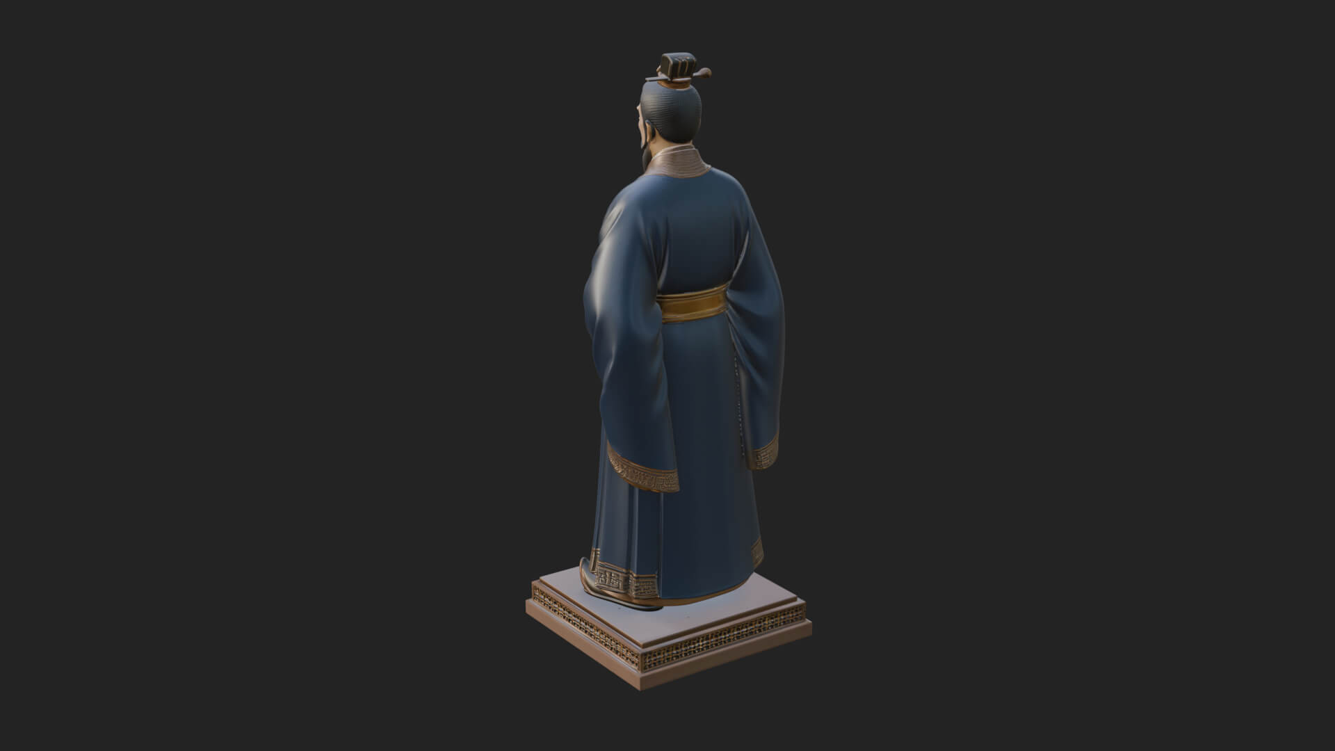 Court Official Robe Statue Design 3 3D Print Model 3D Model