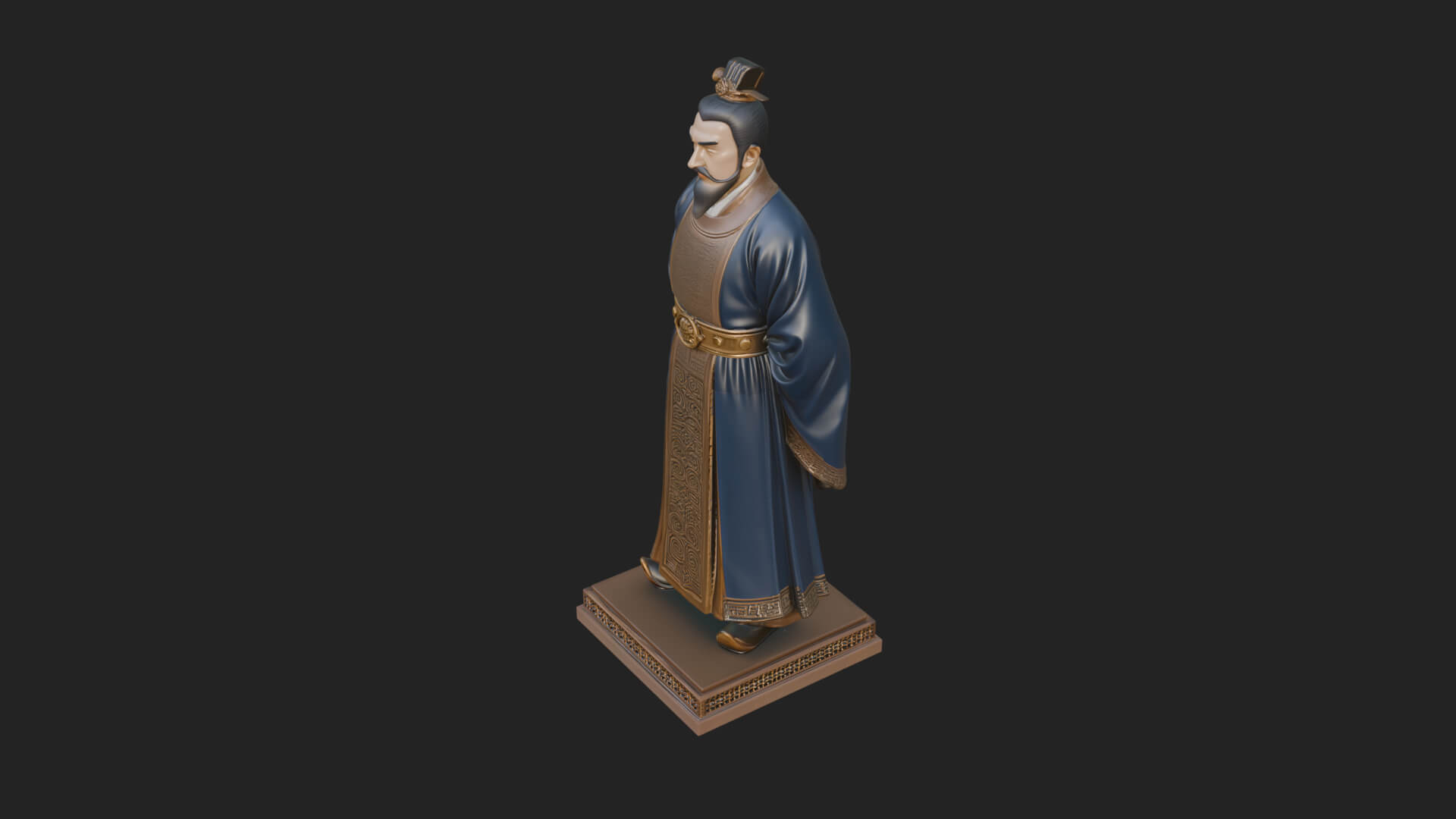 Court Official Robe Statue Design 3 3D Print Model 3D Model