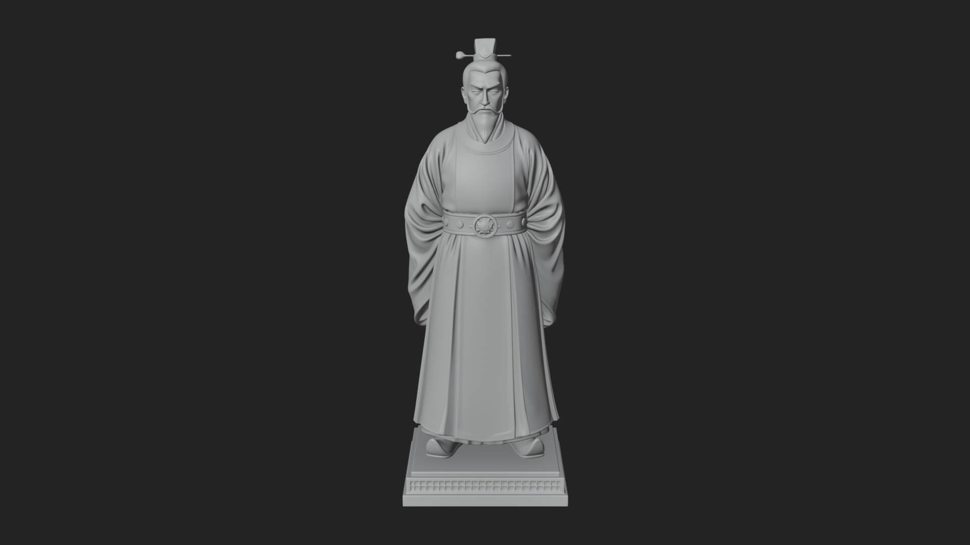 Court Official Robe Statue Design 3 3D Print Model 3D Model