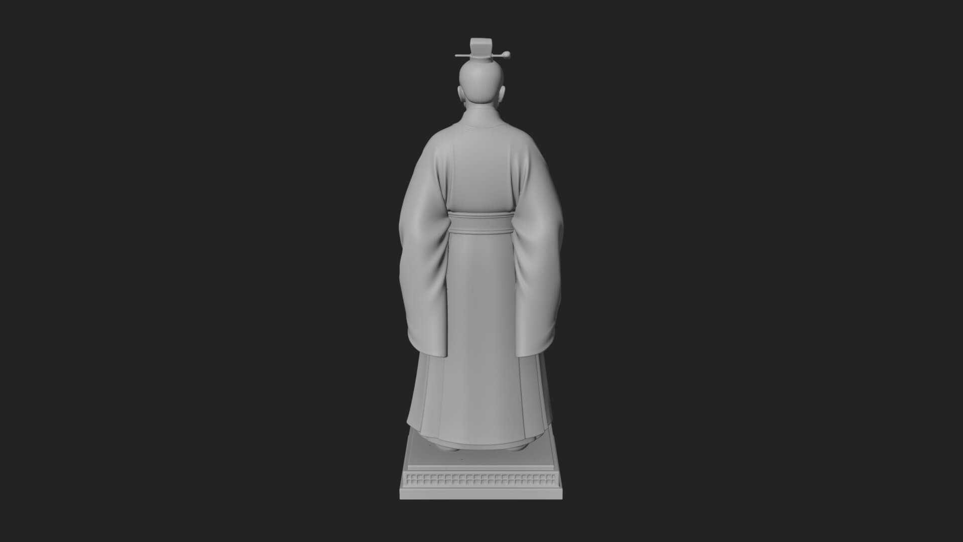 Court Official Robe Statue Design 3 3D Print Model 3D Model