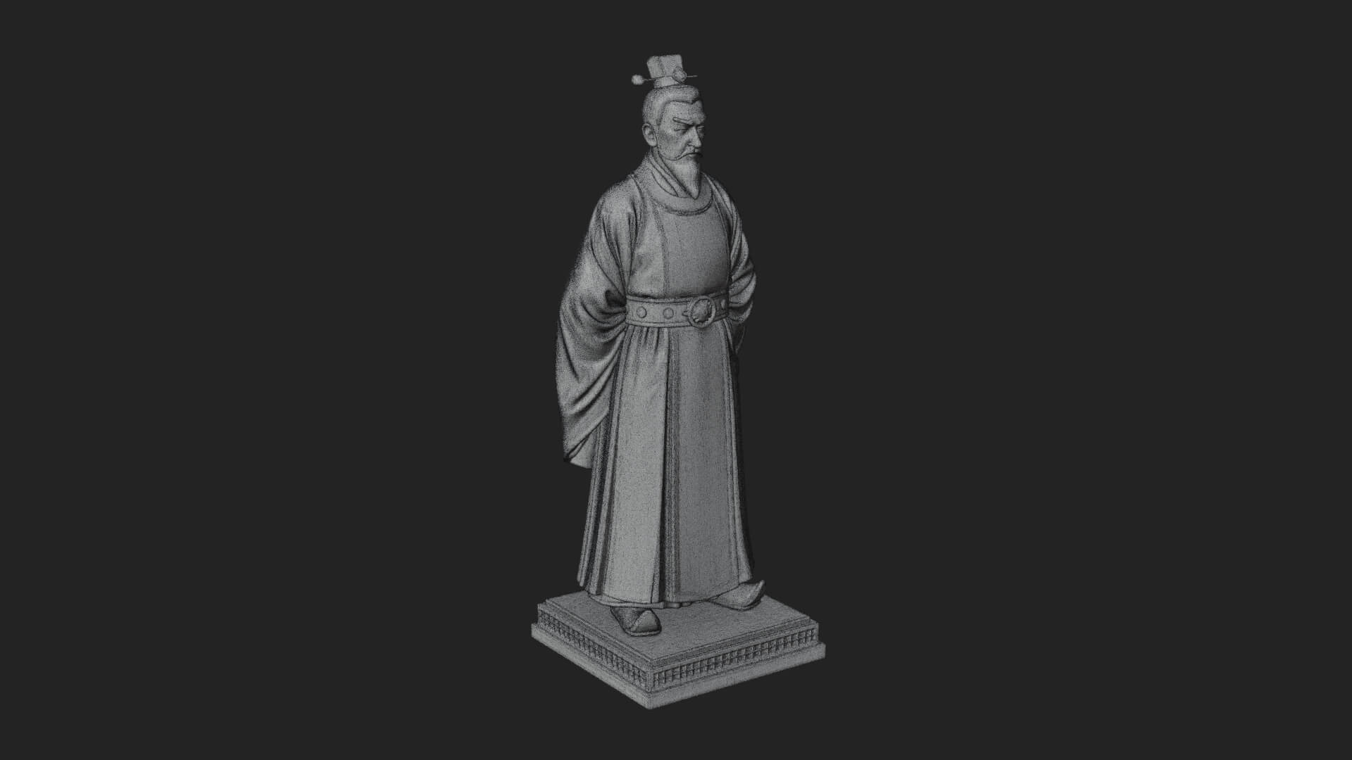 Court Official Robe Statue Design 3 3D Print Model 3D Model