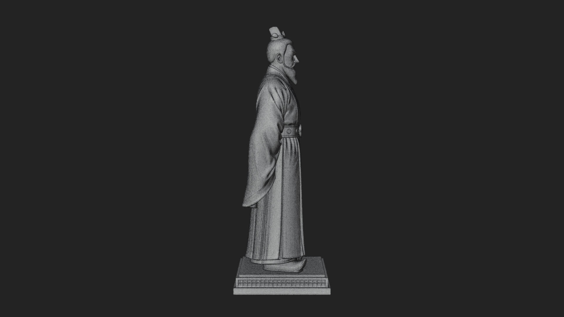 Court Official Robe Statue Design 3 3D Print Model 3D Model