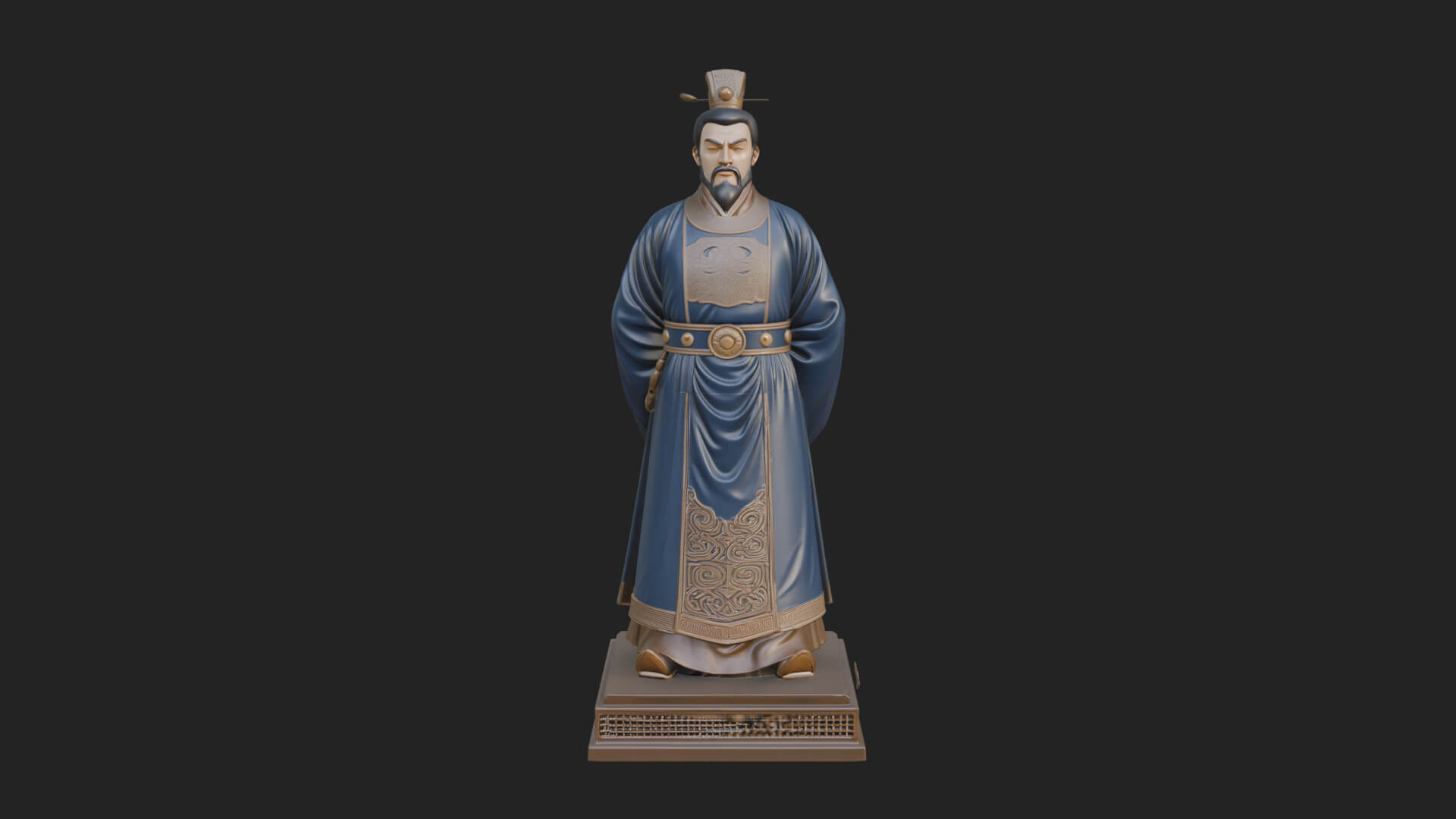 Court Official Robe Statue Design 4 3D Print Model 3D Model