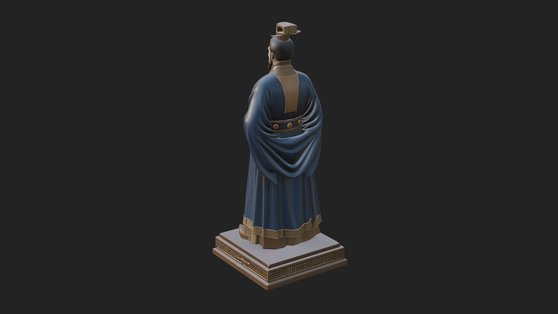 Court Official Robe Statue Design 4 3D Print Model 3D Model