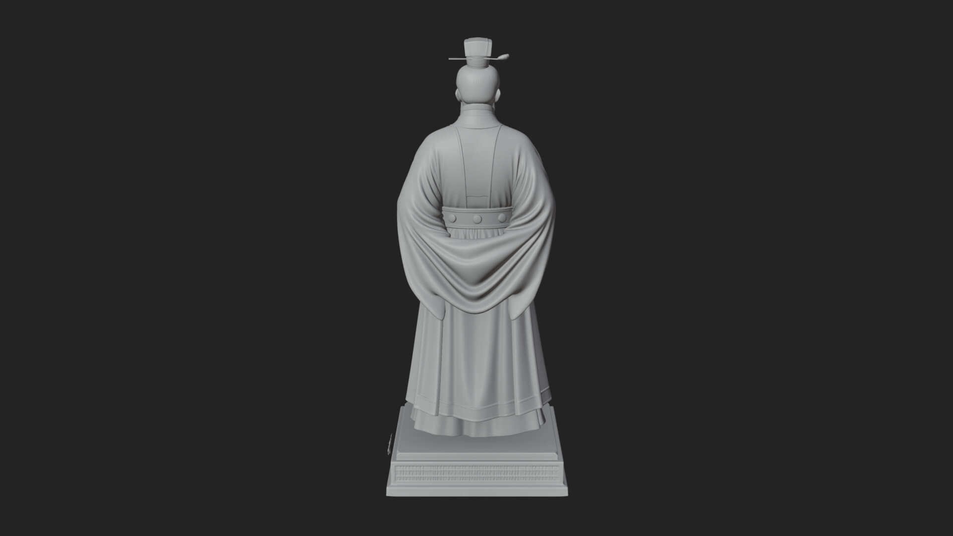 Court Official Robe Statue Design 4 3D Print Model 3D Model