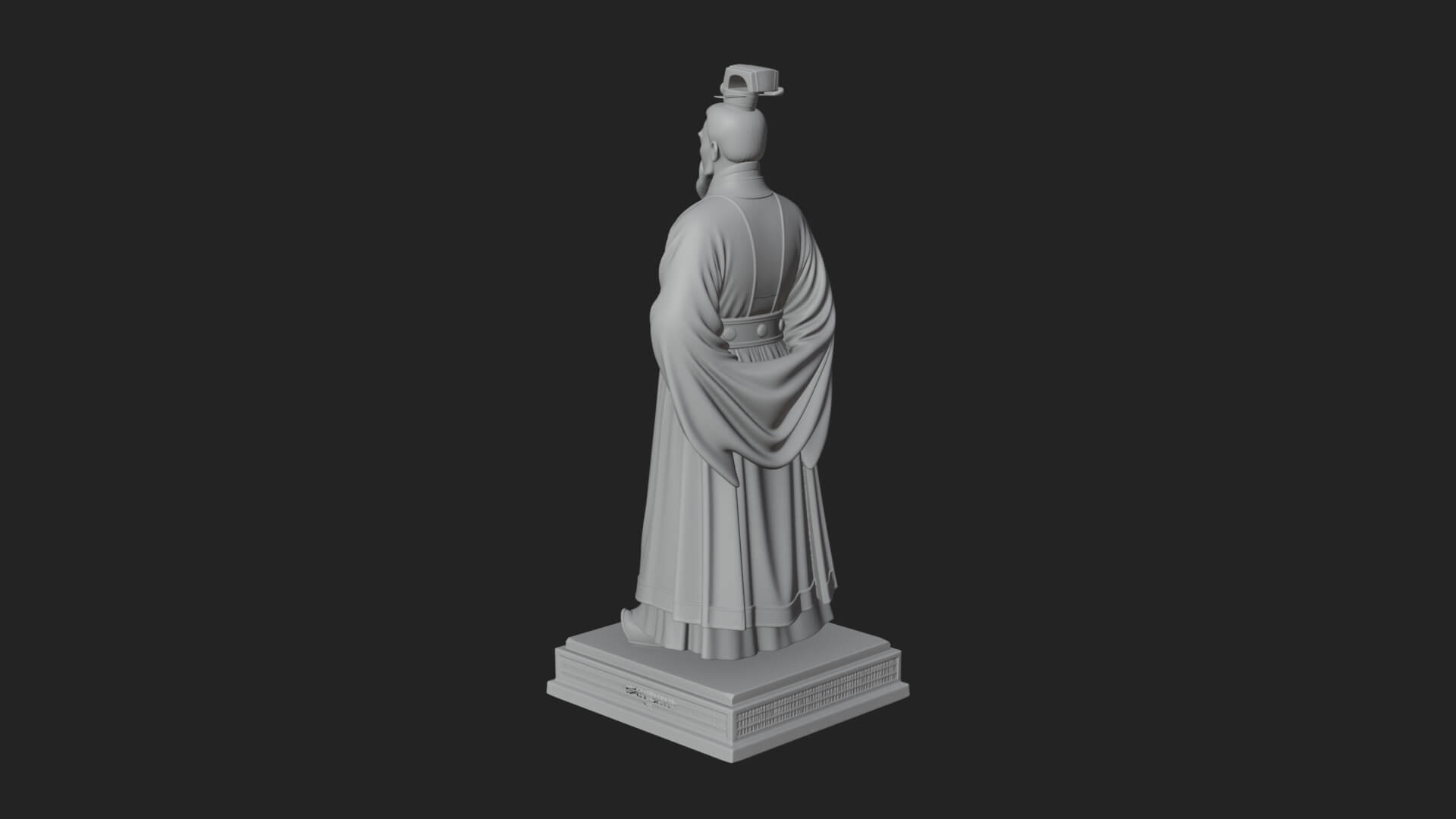 Court Official Robe Statue Design 4 3D Print Model 3D Model