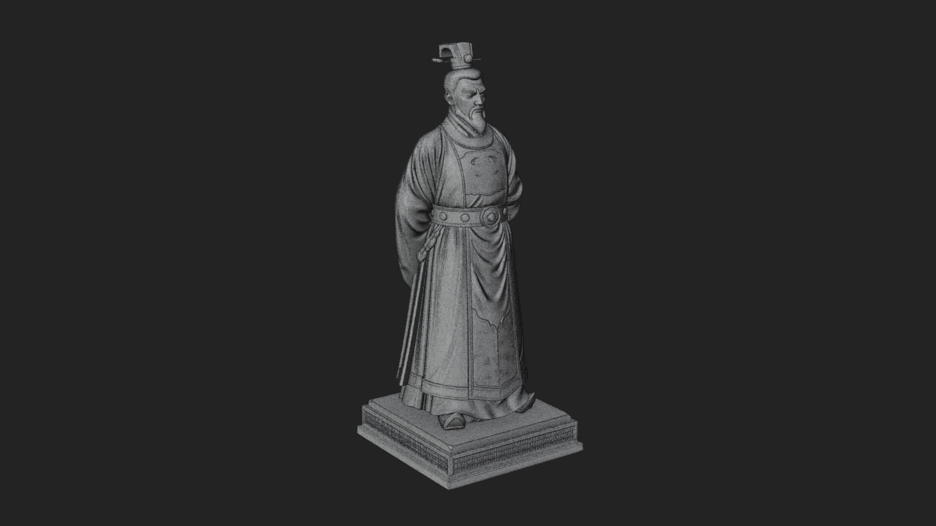 Court Official Robe Statue Design 4 3D Print Model 3D Model
