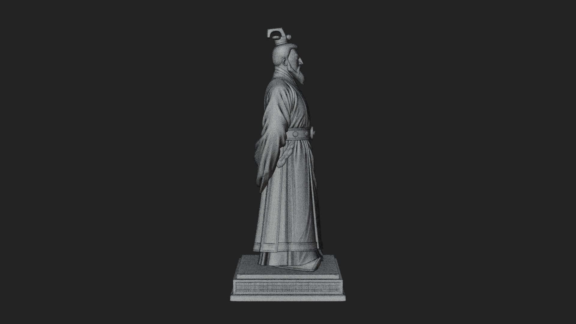 Court Official Robe Statue Design 4 3D Print Model 3D Model