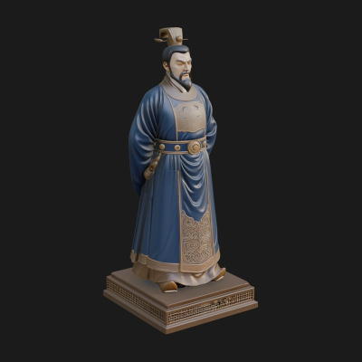 Court Official Robe Statue Design 4 3D Print Model