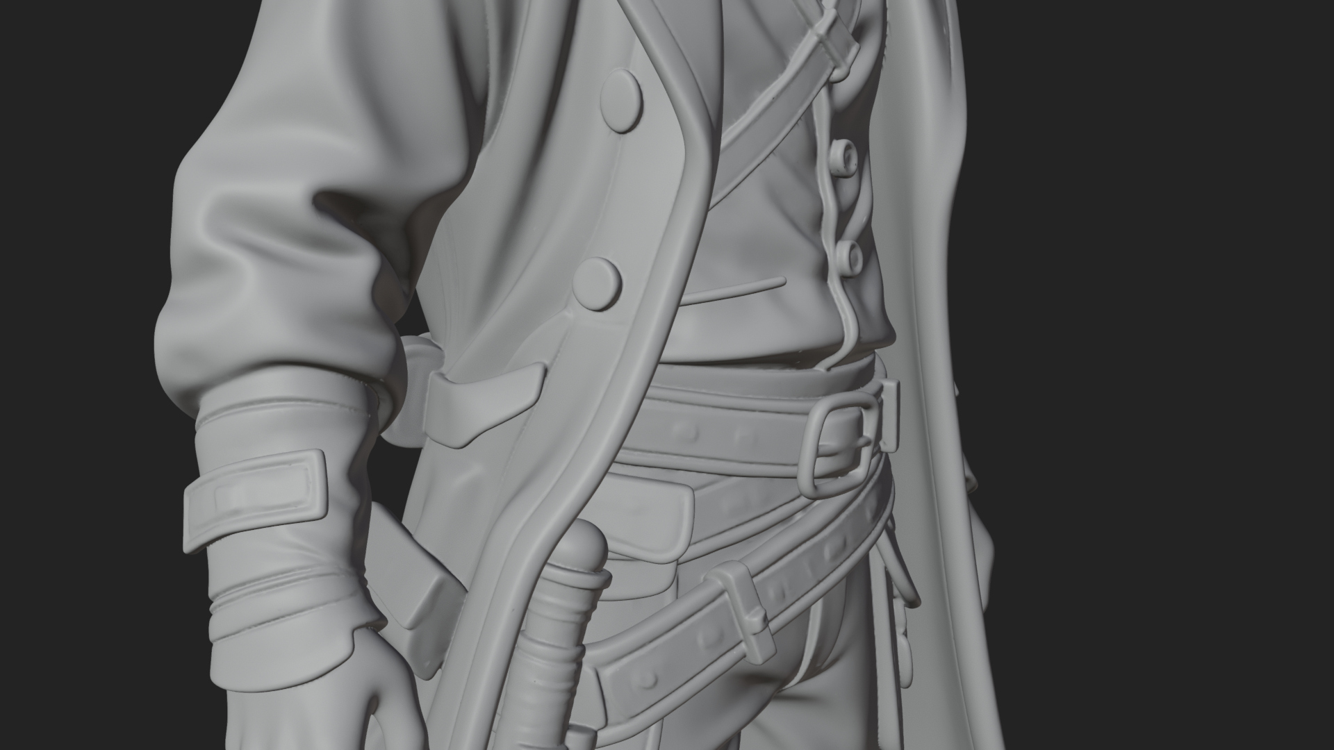 Cowboy Gunslinger Statue Design 4 3D Print Model 3D Model