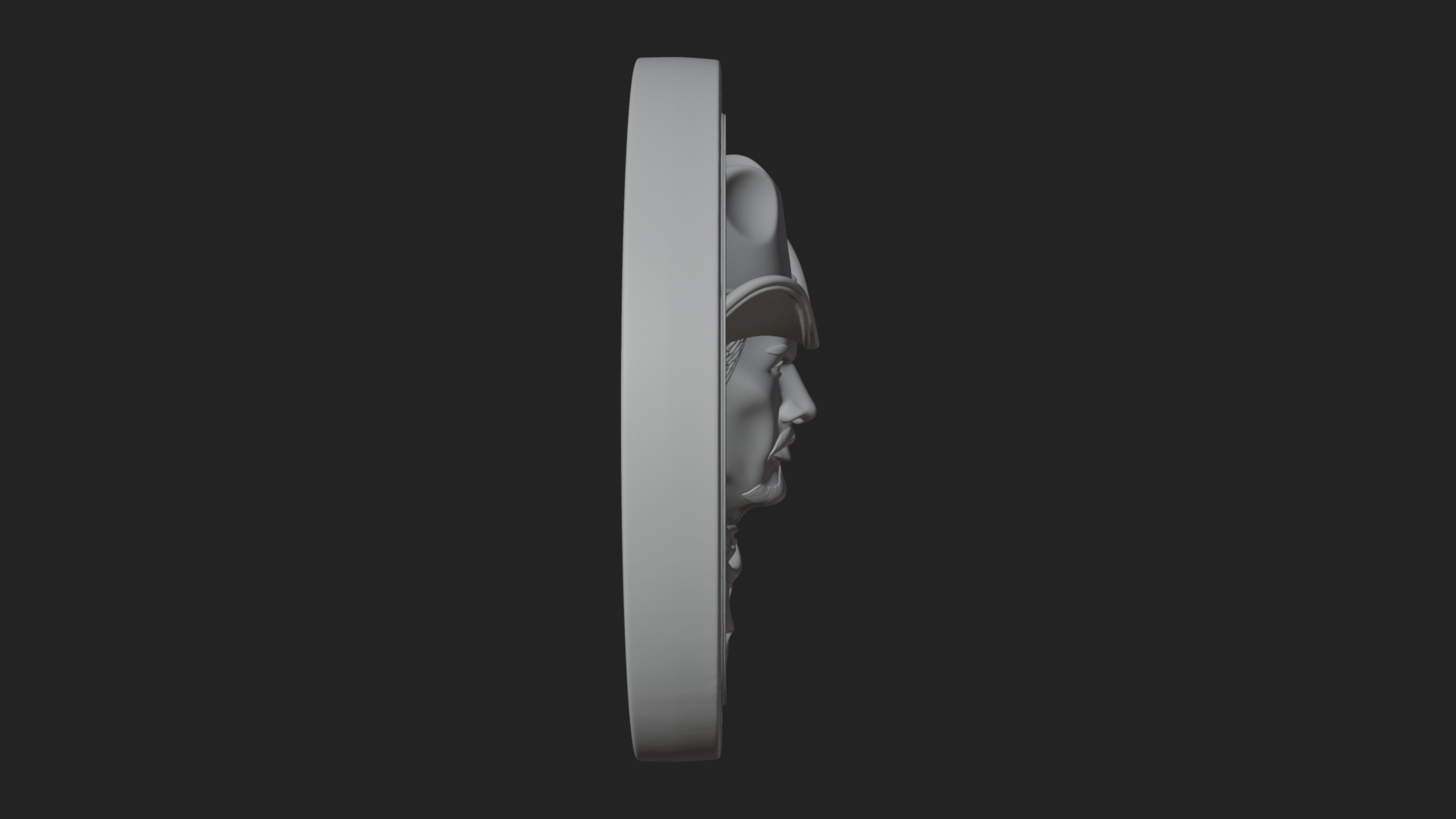 Cowboy Hat Oval Relief Plaque Design 2 3D Print Model 3D Model