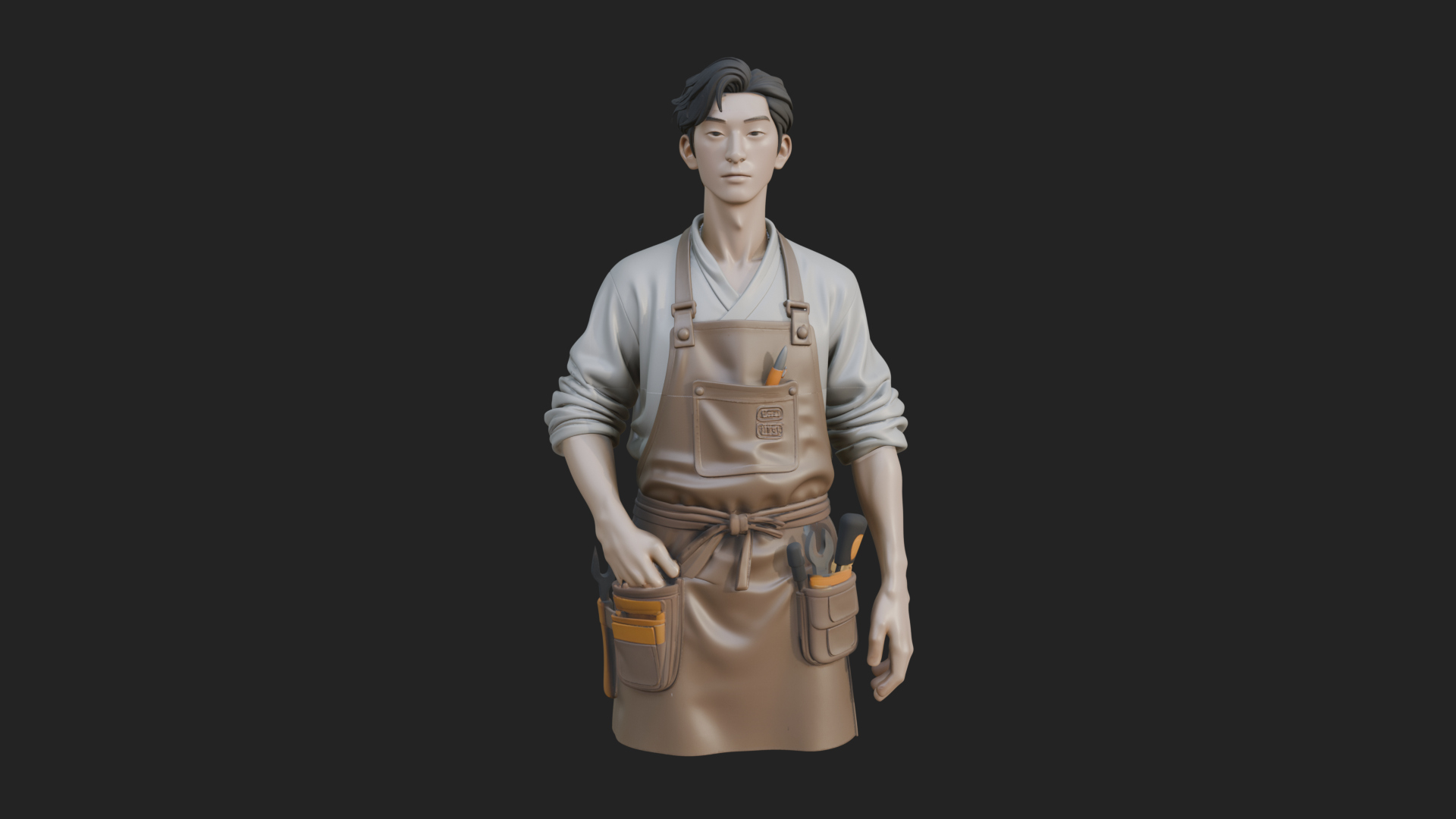 Craftsman Man Statue Design 1 3D Print Model 3D Model