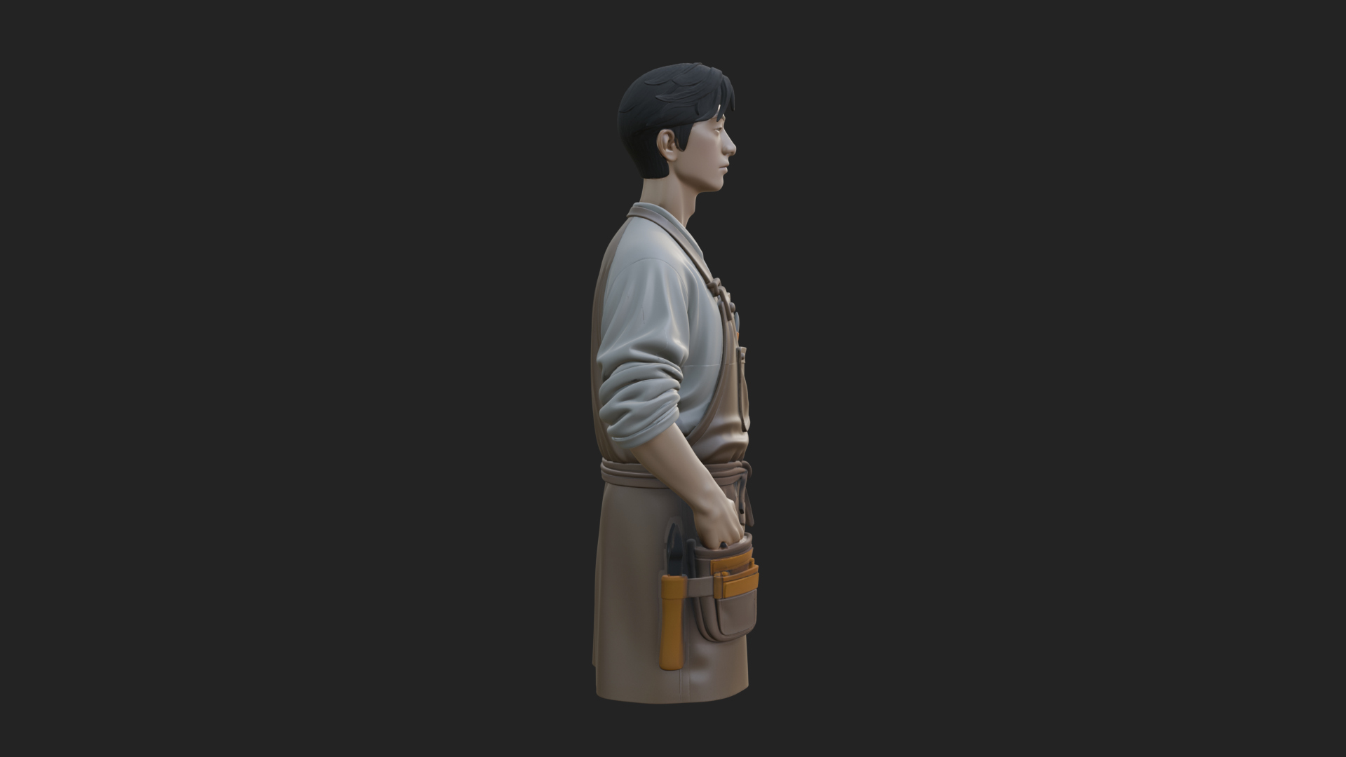 Craftsman Man Statue Design 1 3D Print Model 3D Model