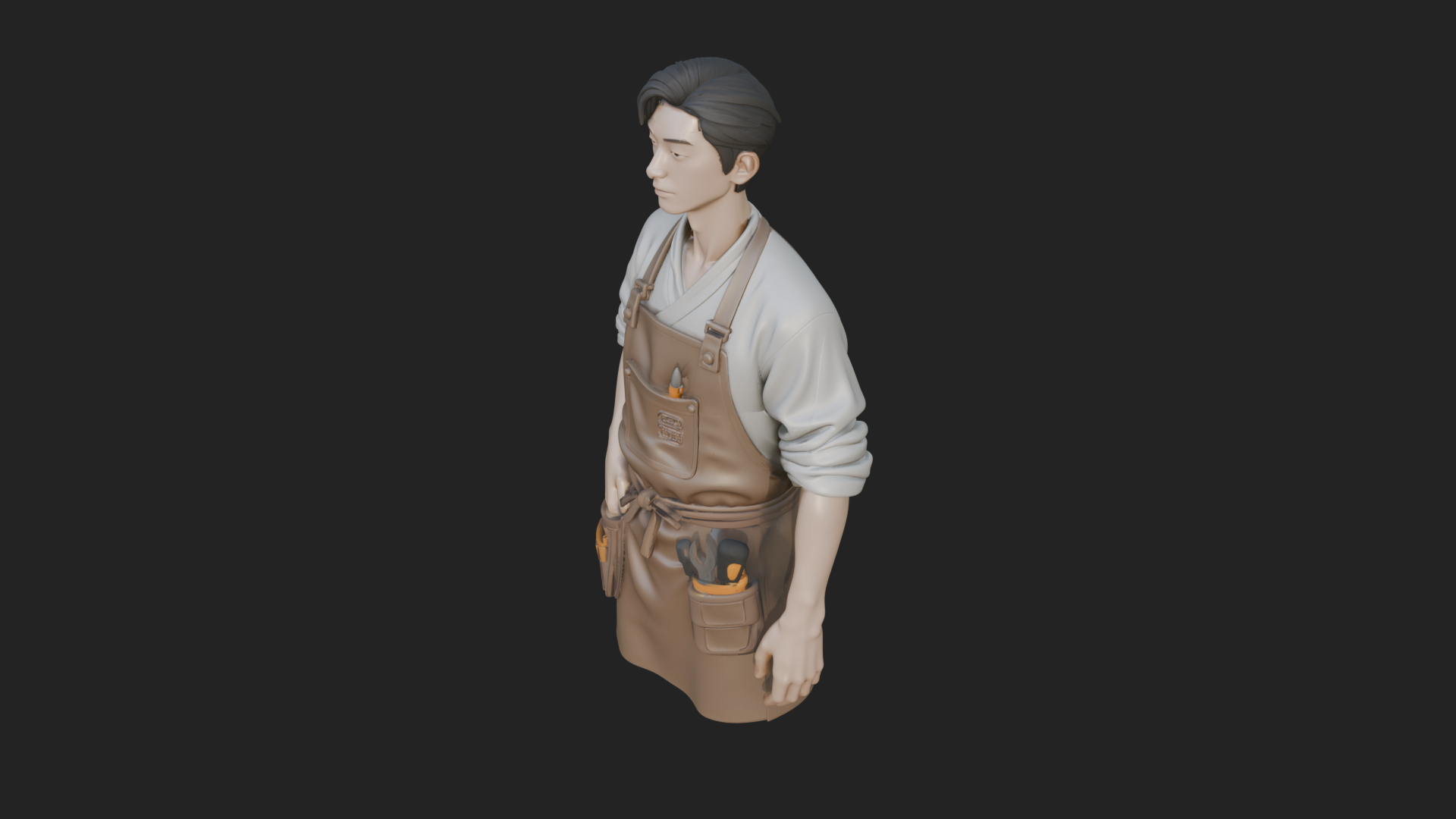 Craftsman Man Statue Design 1 3D Print Model 3D Model