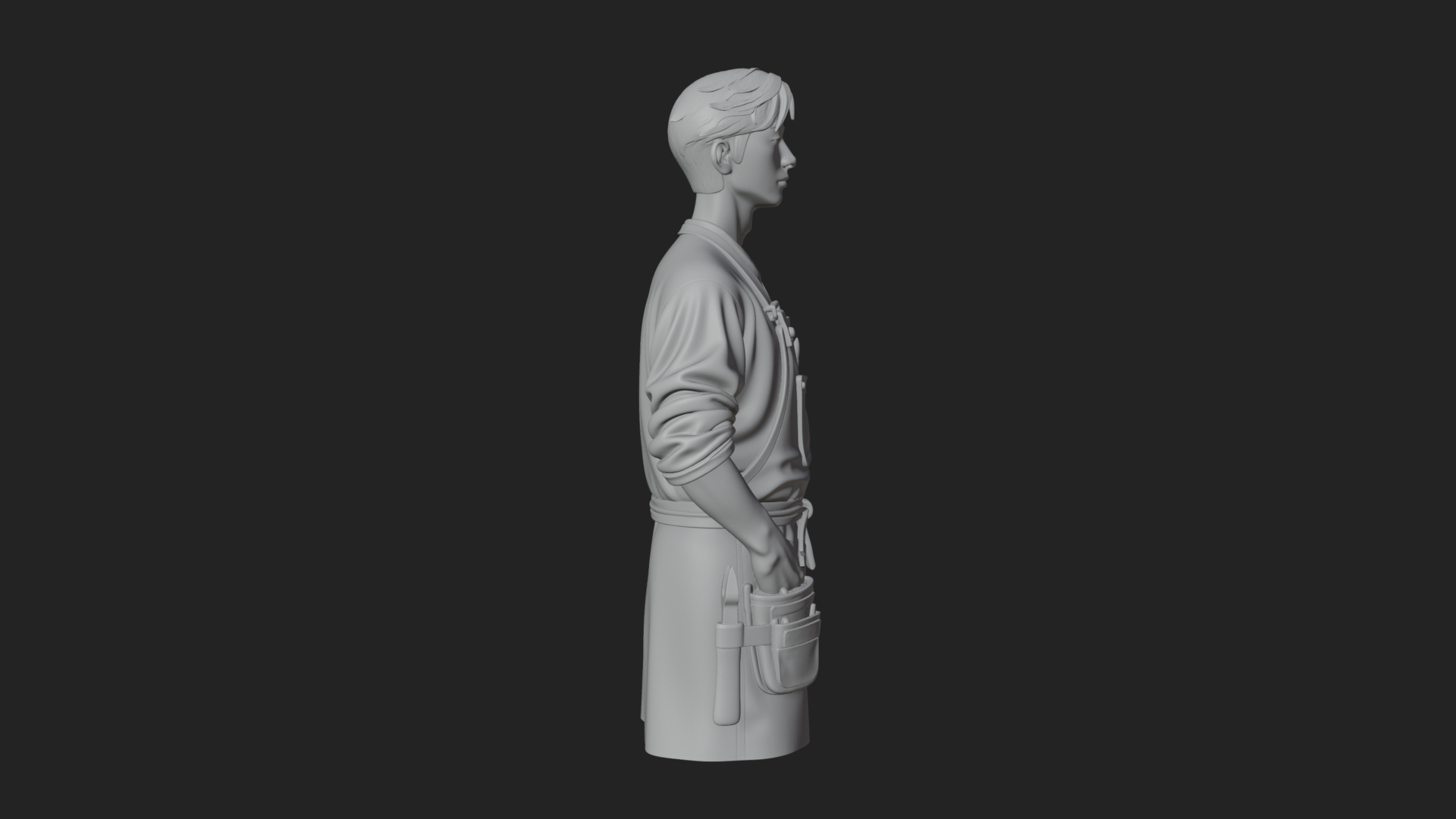 Craftsman Man Statue Design 1 3D Print Model 3D Model