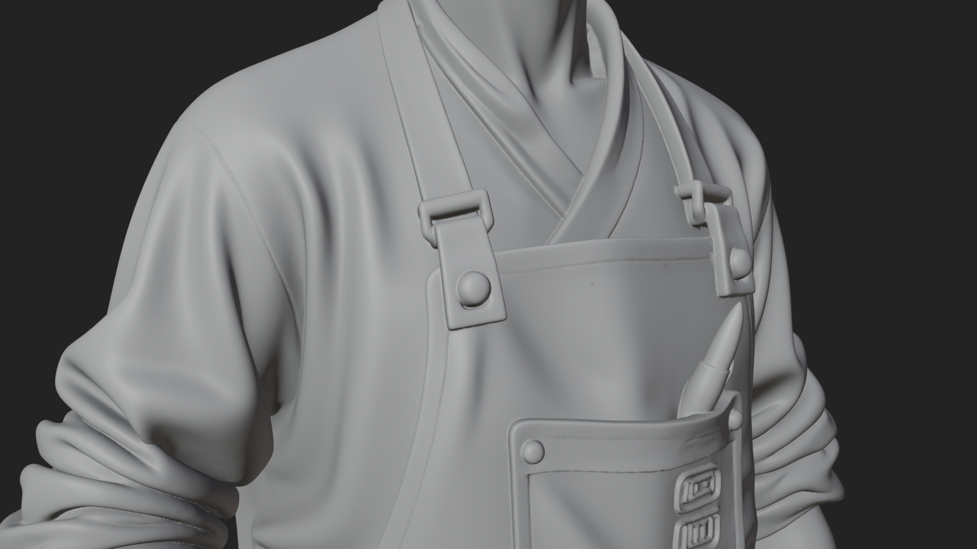 Craftsman Man Statue Design 1 3D Print Model 3D Model