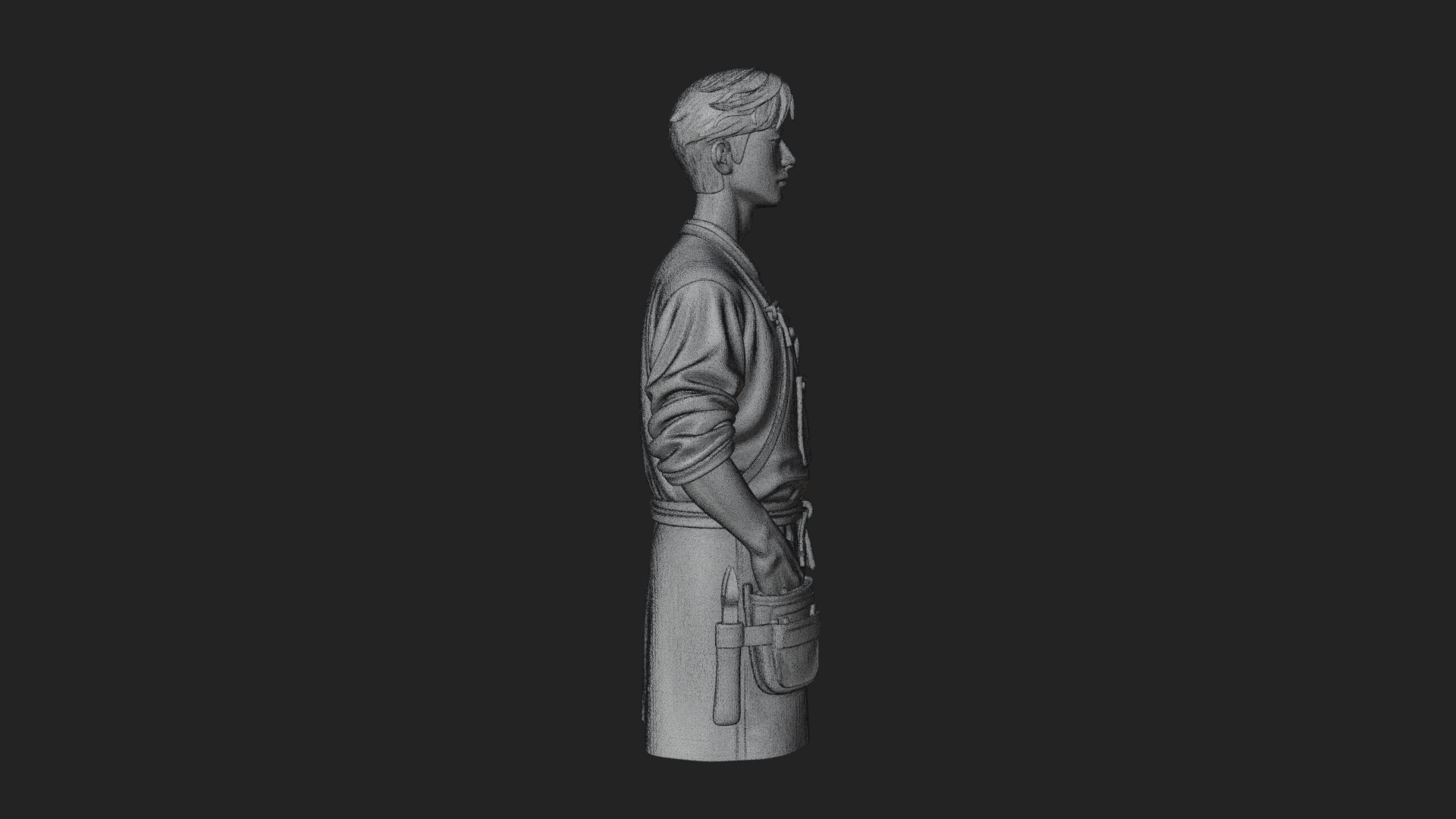 Craftsman Man Statue Design 1 3D Print Model 3D Model