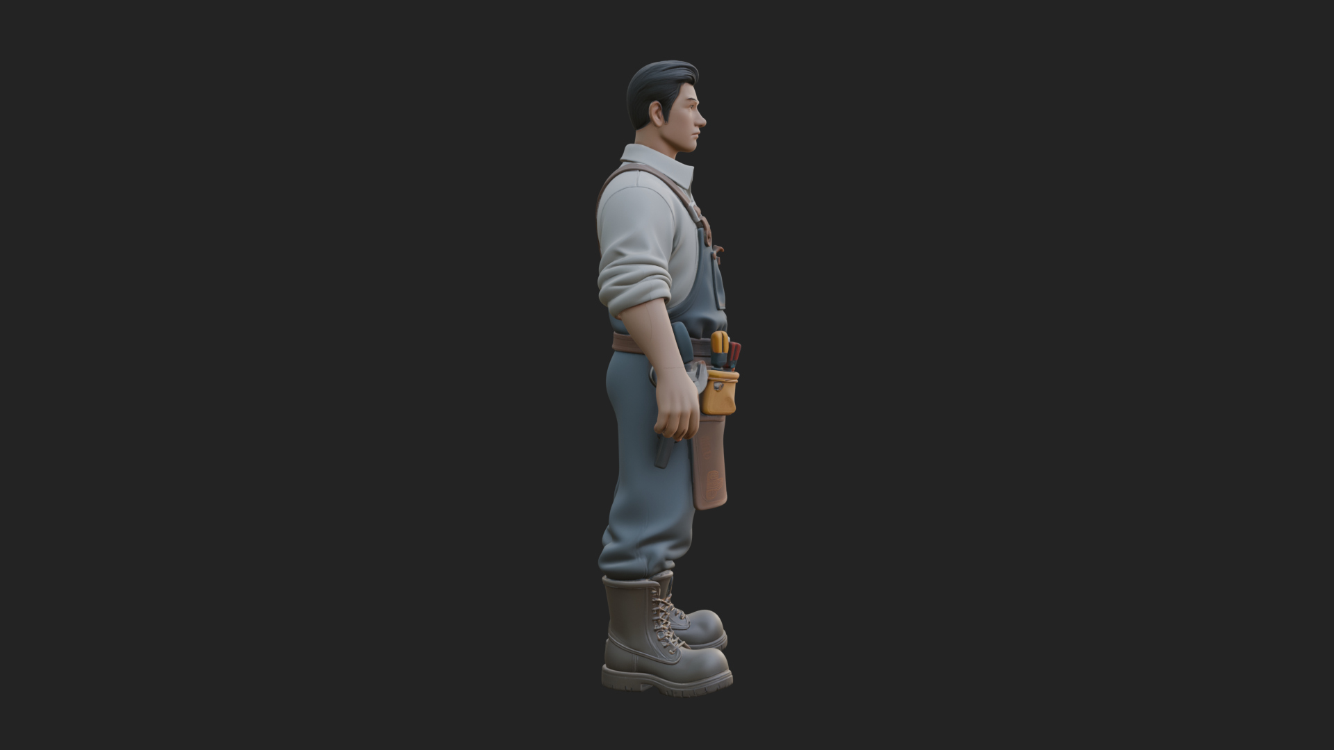 Craftsman Man Statue Design 2 3D Print Model 3D Model