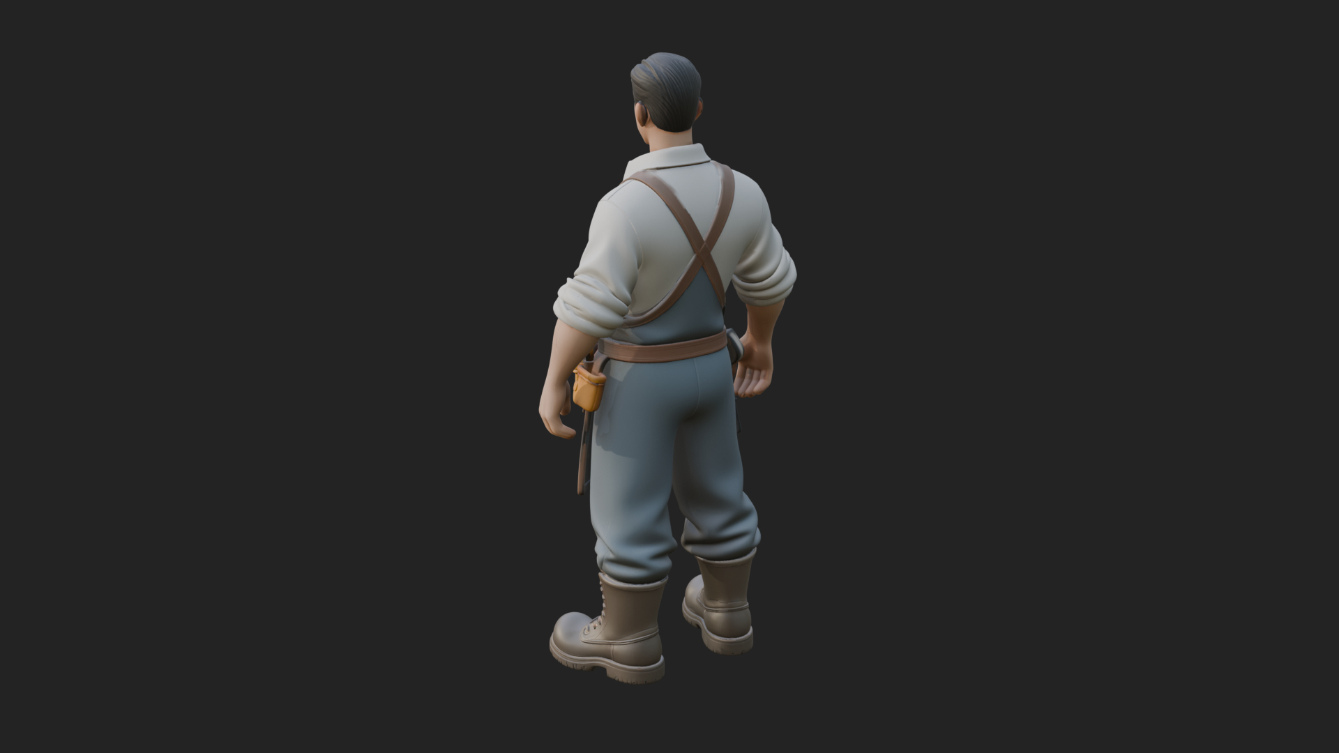 Craftsman Man Statue Design 2 3D Print Model 3D Model