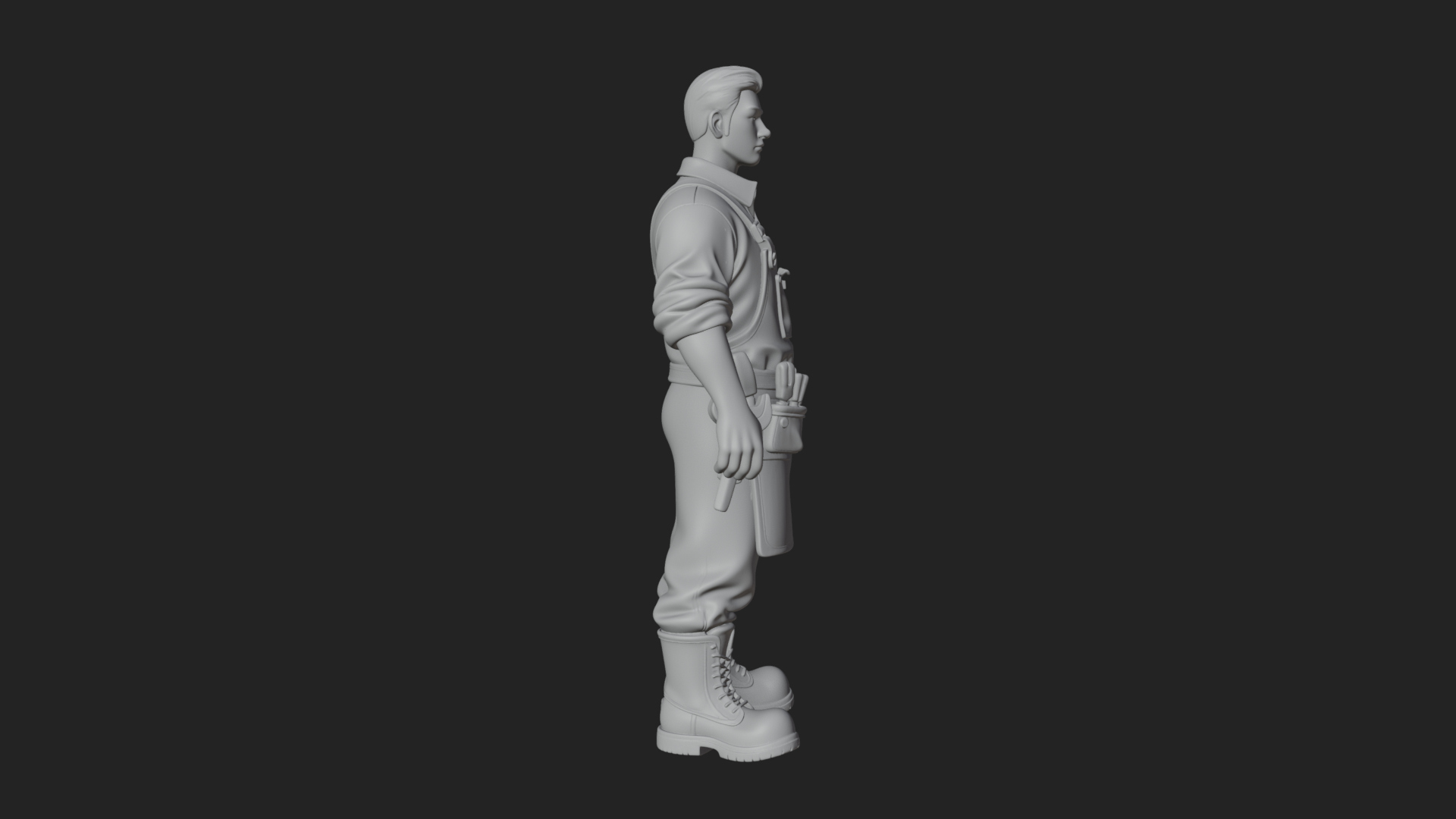 Craftsman Man Statue Design 2 3D Print Model 3D Model