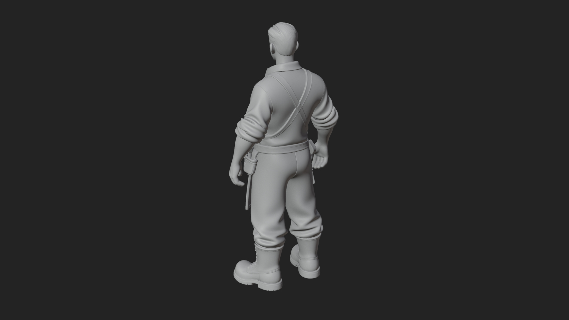Craftsman Man Statue Design 2 3D Print Model 3D Model