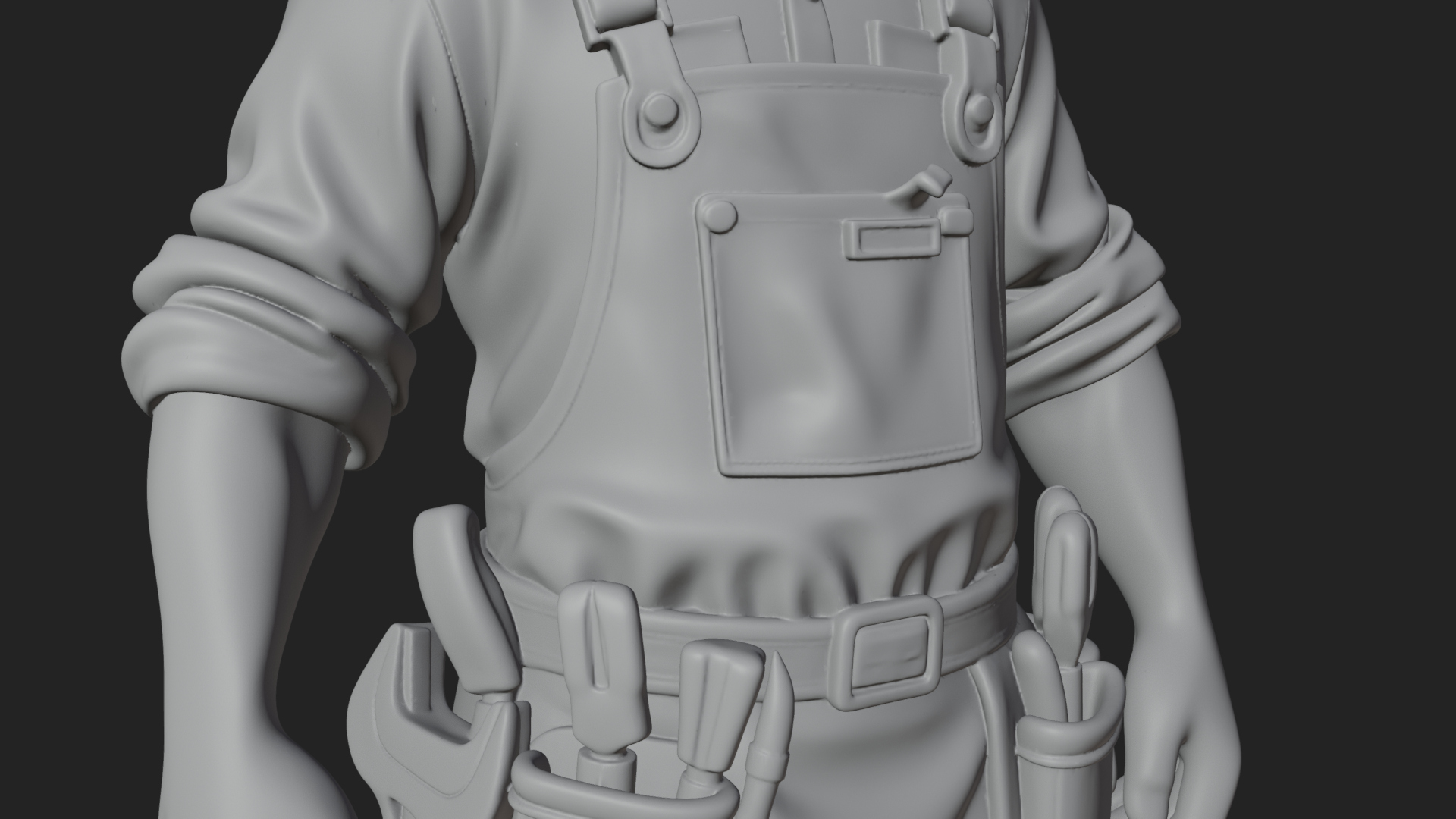 Craftsman Man Statue Design 2 3D Print Model 3D Model