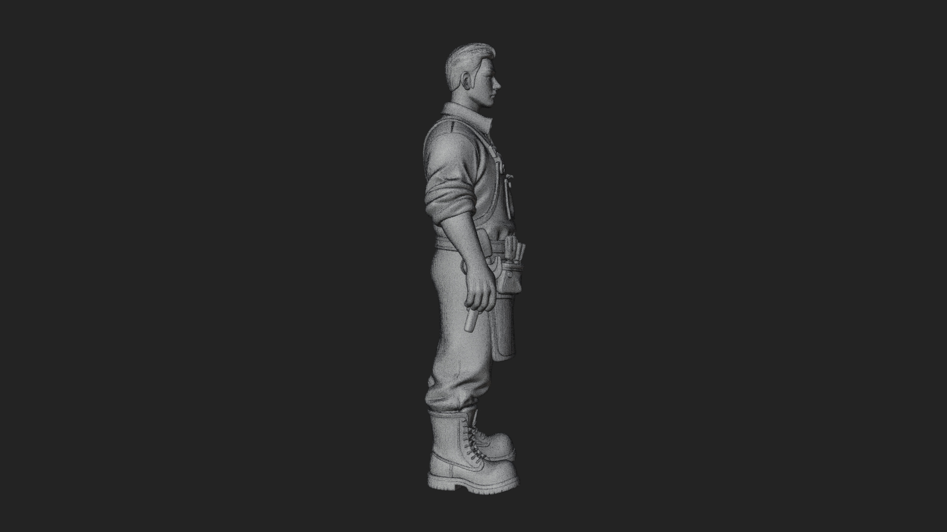 Craftsman Man Statue Design 2 3D Print Model 3D Model