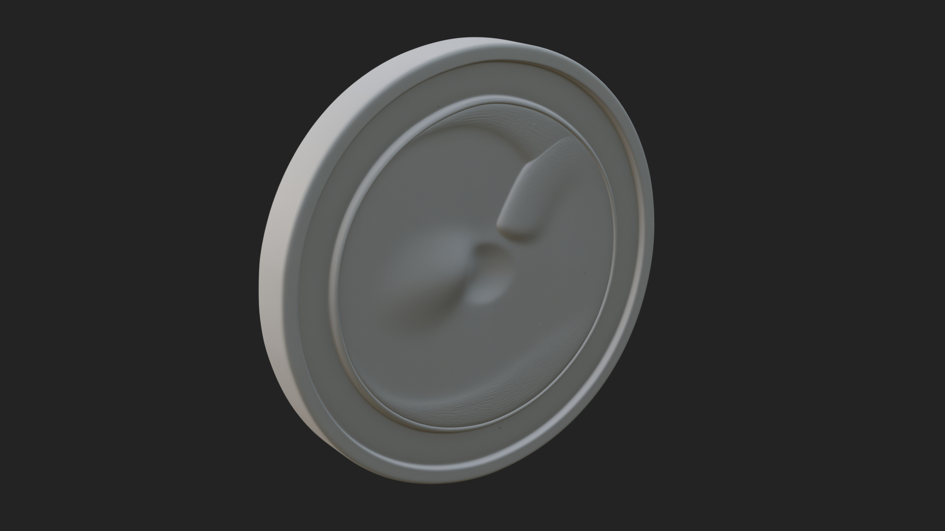 Crater Moon Face Disc Plaque Design 1 3D Print Model 3D Model