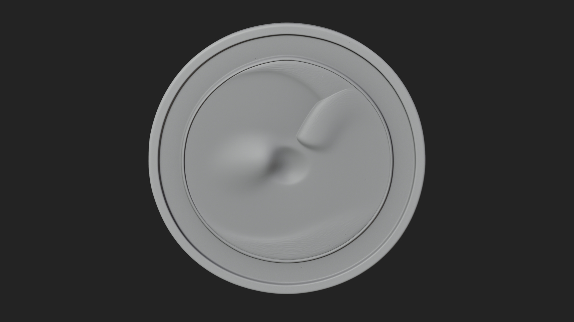 Crater Moon Face Disc Plaque Design 1 3D Print Model 3D Model
