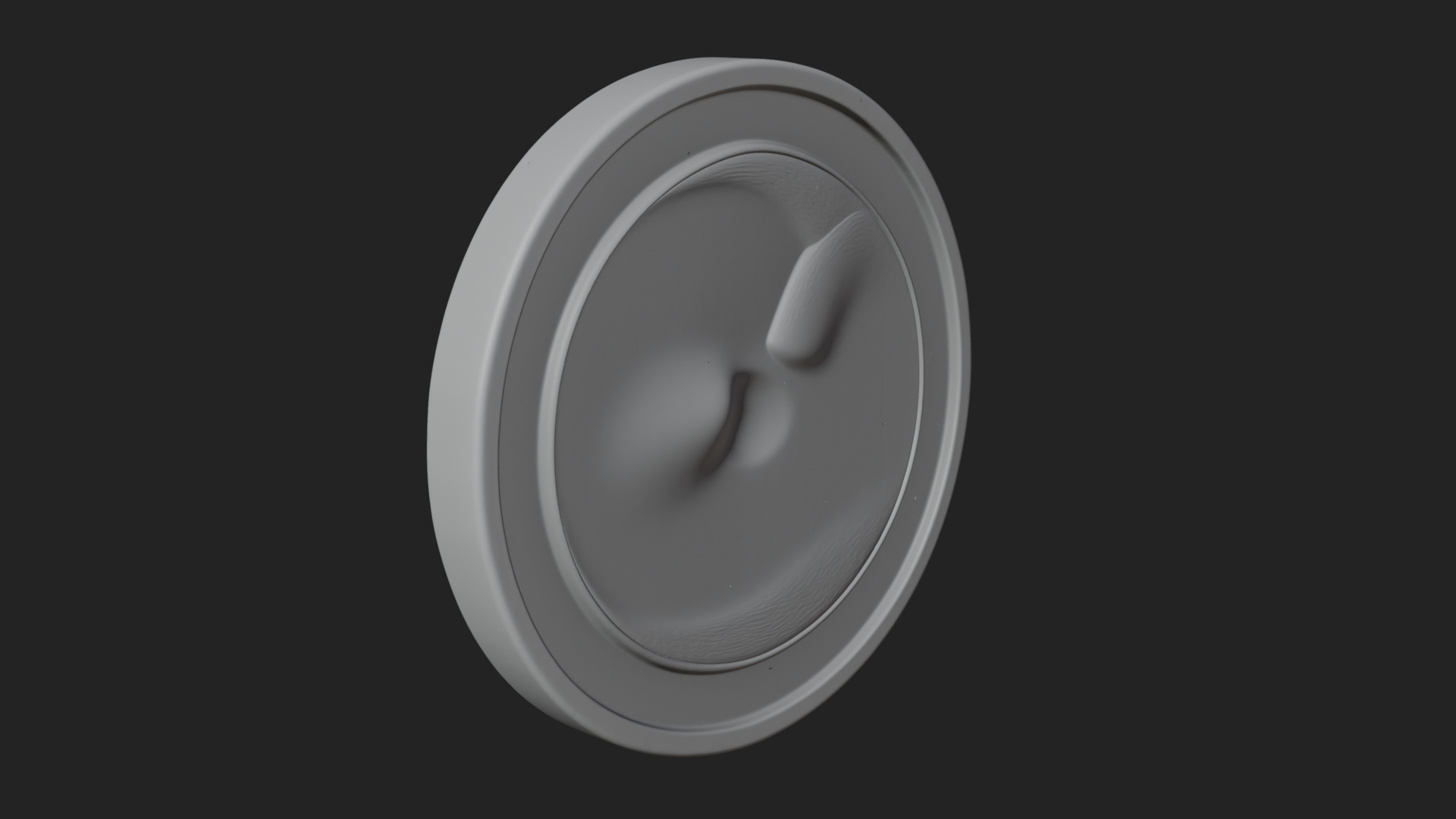 Crater Moon Face Disc Plaque Design 1 3D Print Model 3D Model