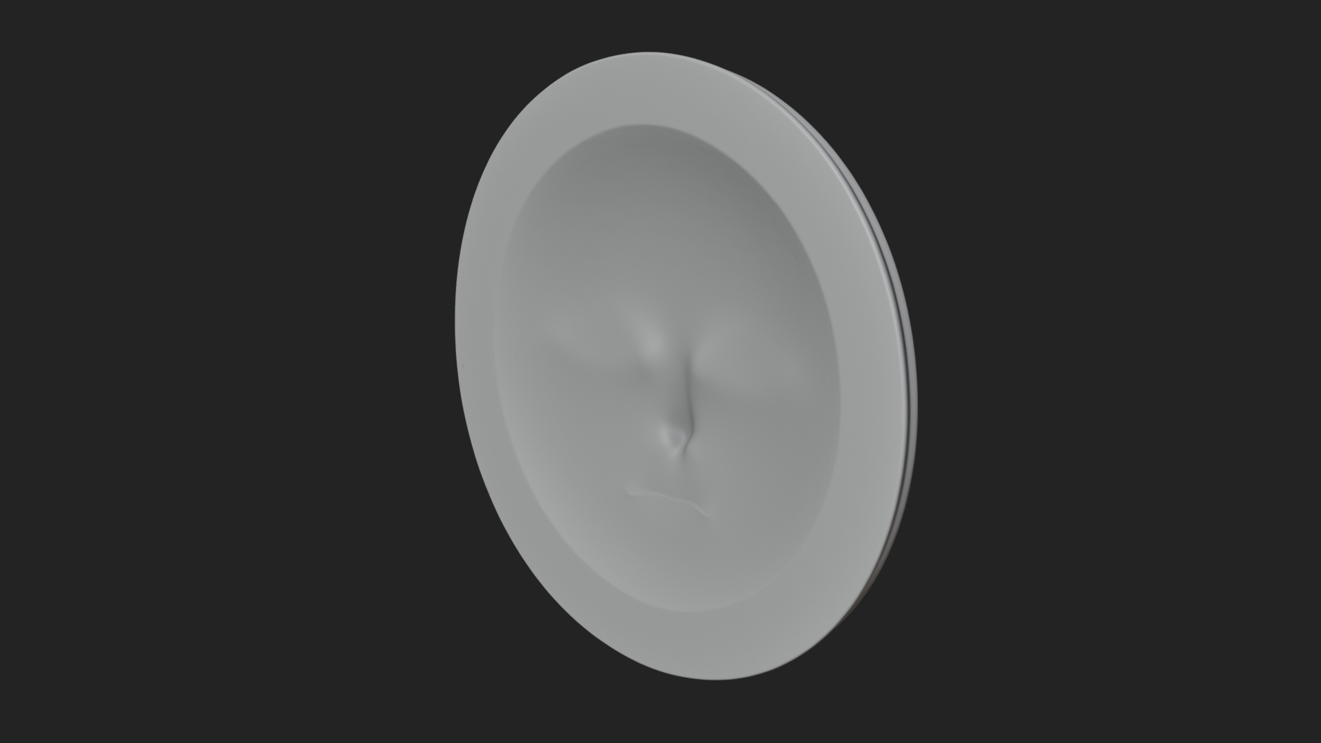 Crater Moon Face Disc Plaque Design 2 3D Print Model 3D Model