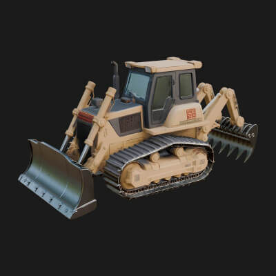 Crawler Bulldozer Model Design 1 3D Print Model