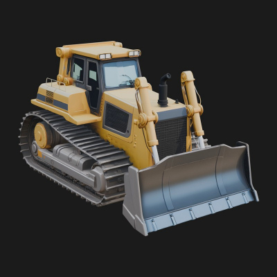 Crawler Bulldozer Model Design 11 3D Print Model