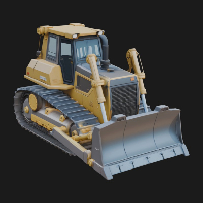 Crawler Bulldozer Model Design 12 3D Print Model