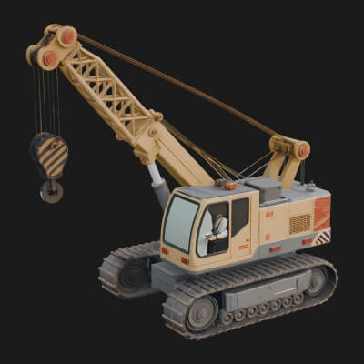 Crawler Crane Model Design 1 3D Print Model