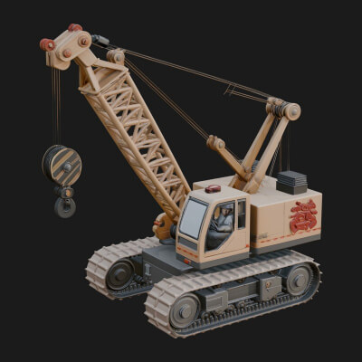 Crawler Crane Model Design 2 3D Print Model