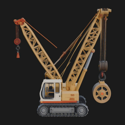 Crawler Crane Model Design 4 3D Print Model
