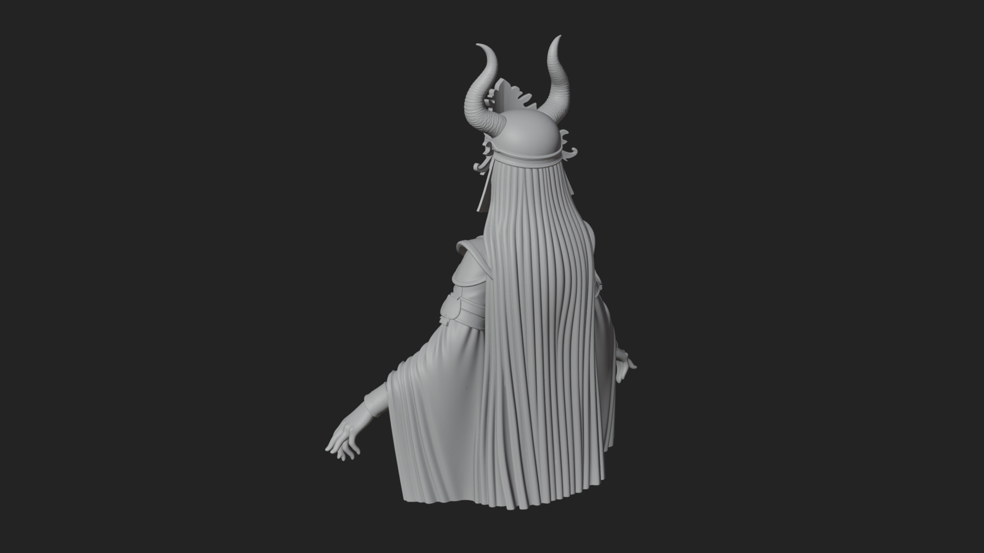 Crescent Crown Priestess Statue Design 11 3D Print Model 3D Model