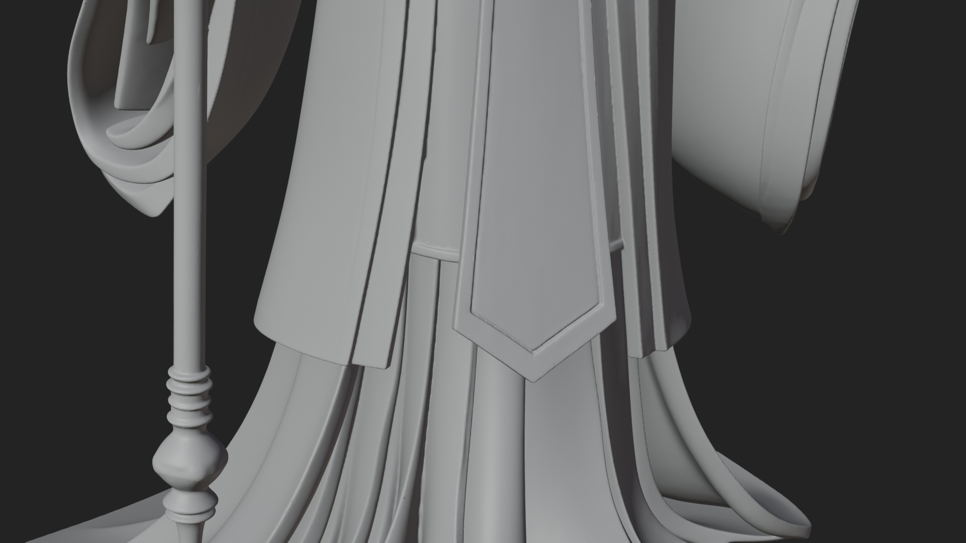 Crescent Crown Priestess Statue Design 3 3D Print Model 3D Model