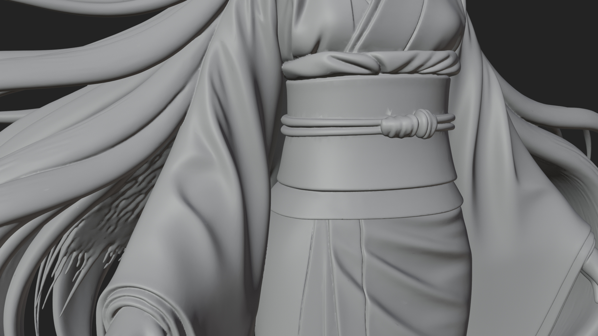 Crescent Crown Priestess Statue Design 4 3D Print Model 3D Model
