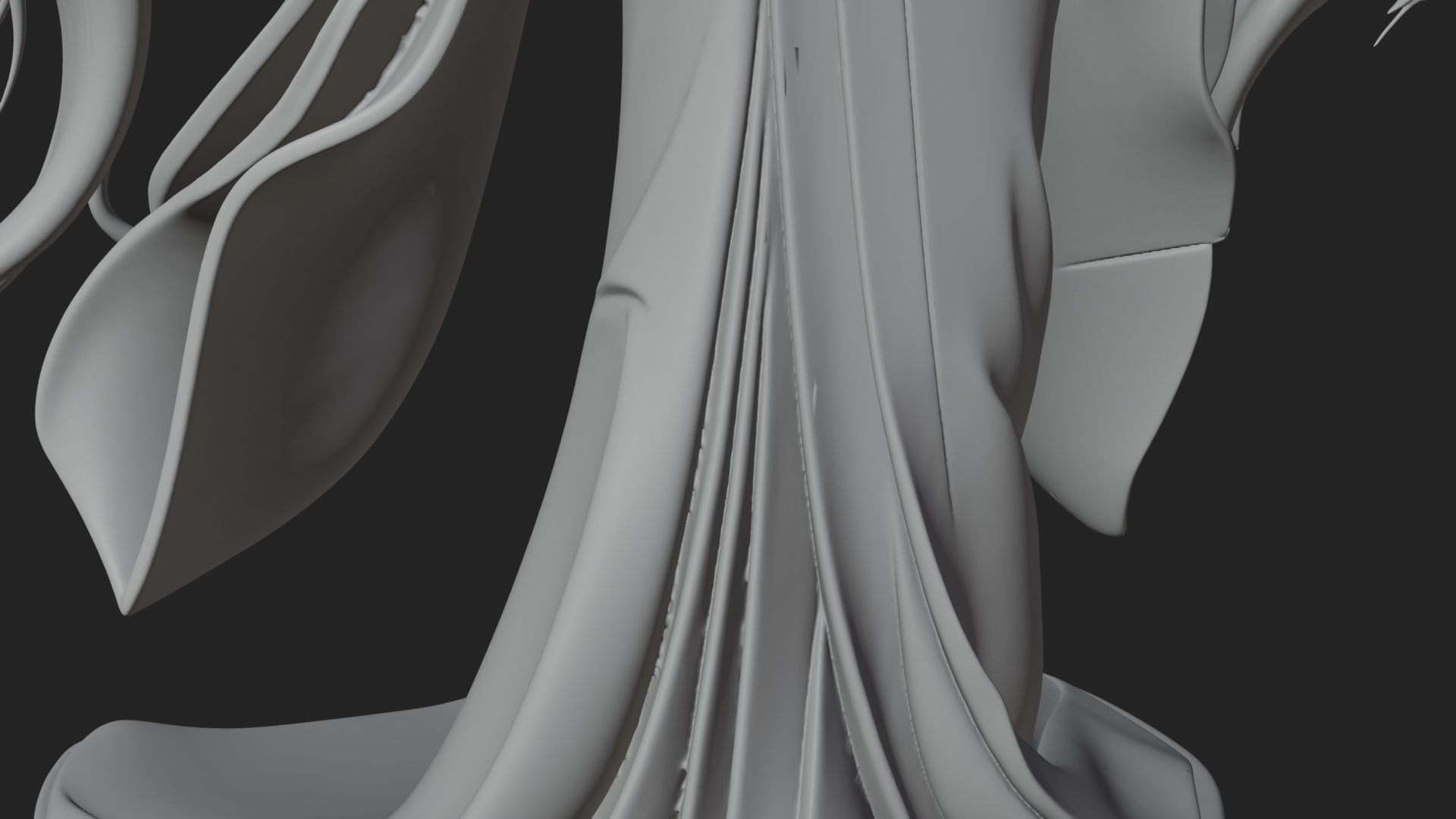 Crescent Crown Priestess Statue Design 4 3D Print Model 3D Model
