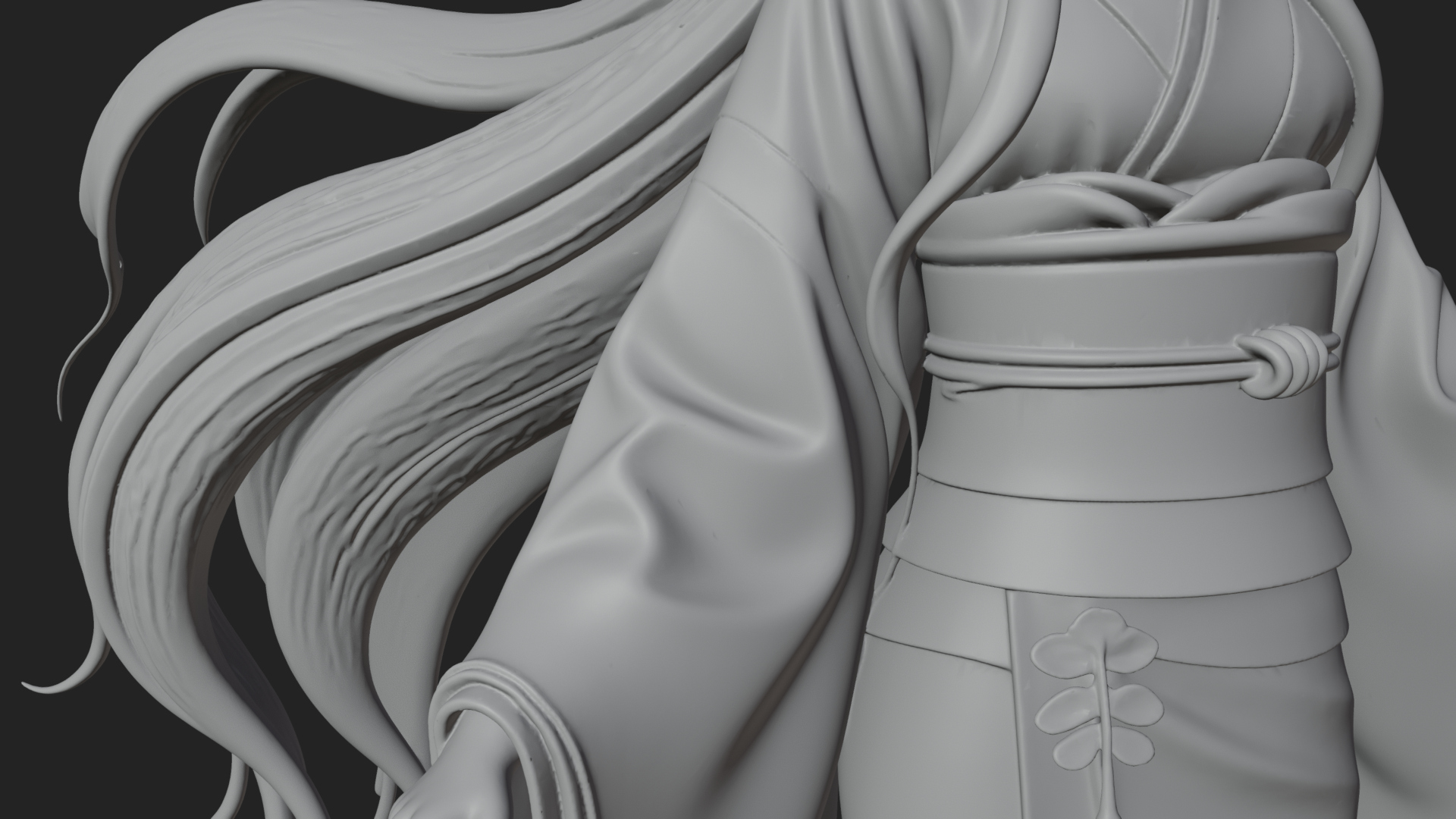 Crescent Crown Priestess Statue Design 5 3D Print Model 3D Model