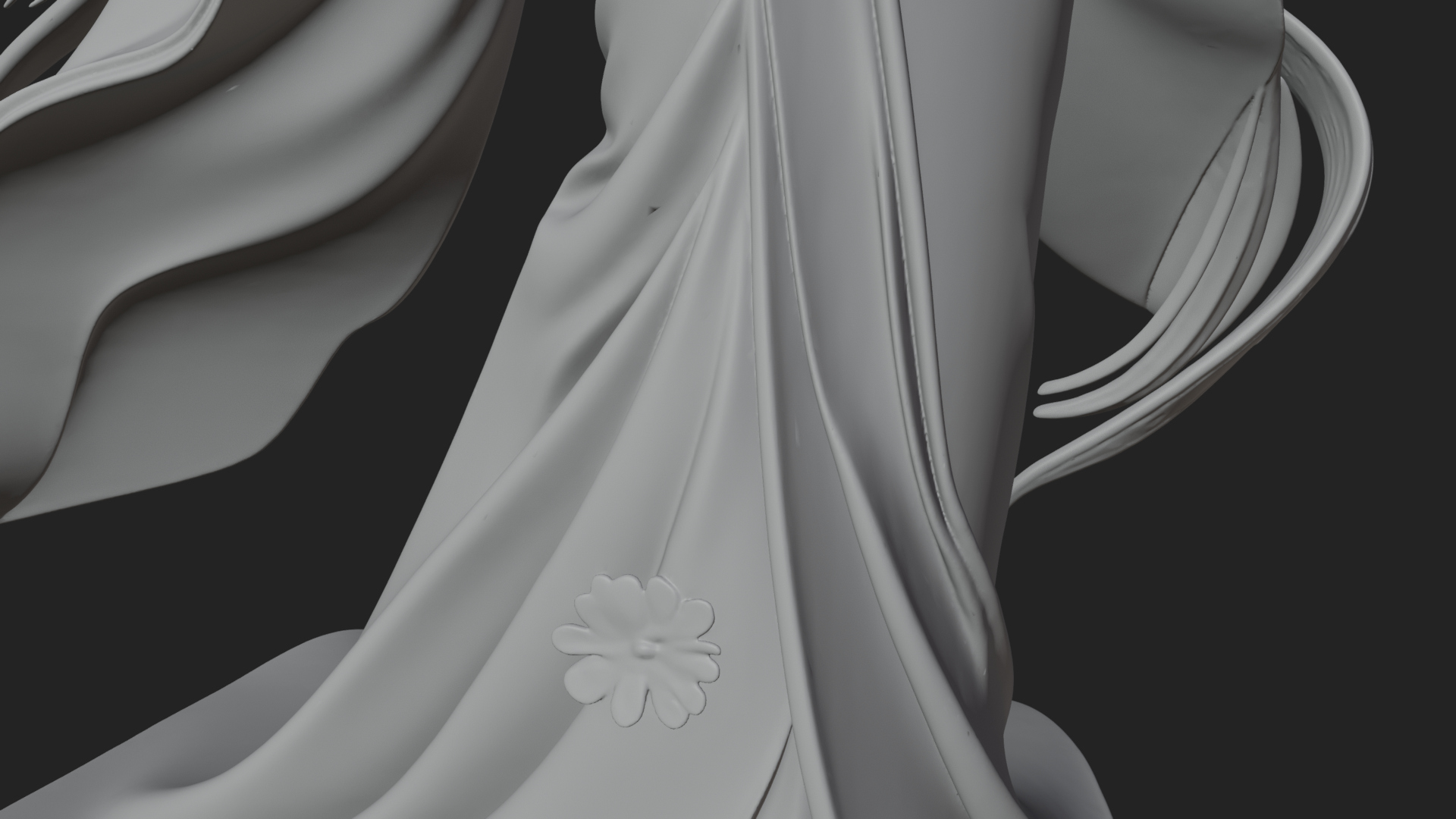 Crescent Crown Priestess Statue Design 5 3D Print Model 3D Model