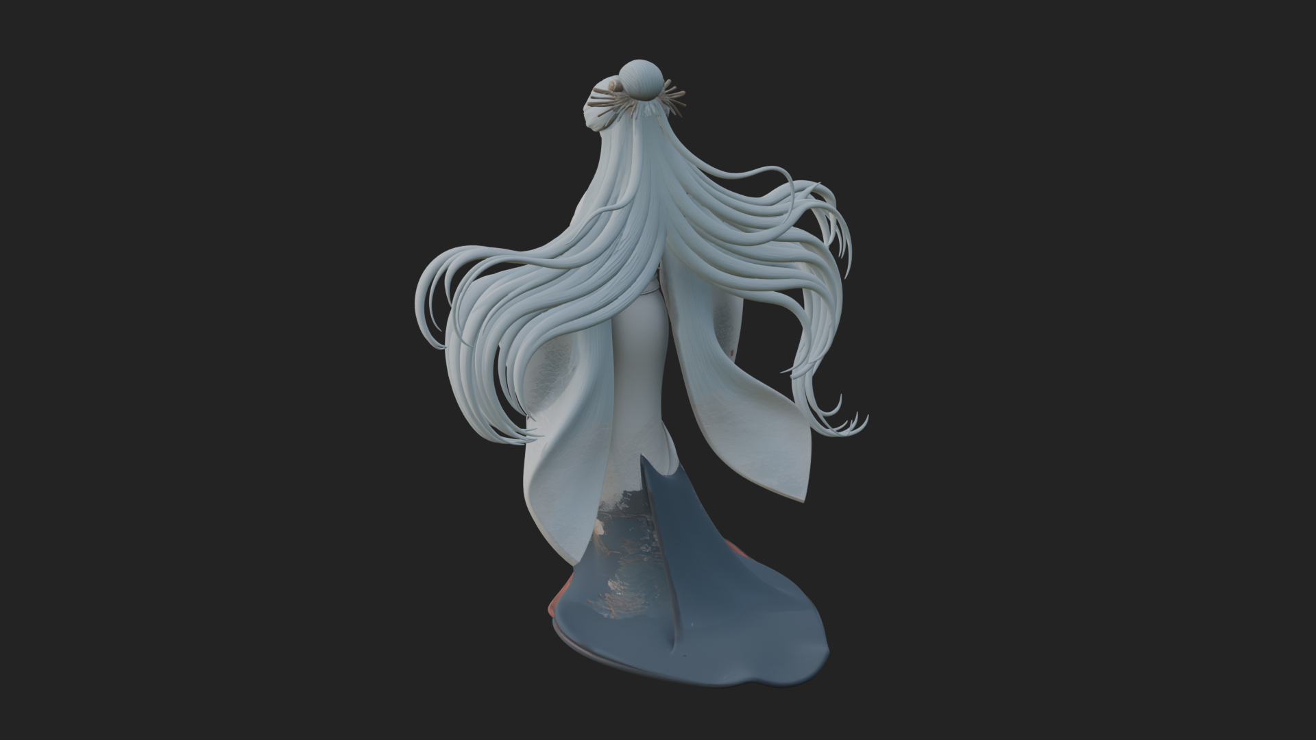 Crescent Crown Priestess Statue Design 6 3D Print Model 3D Model