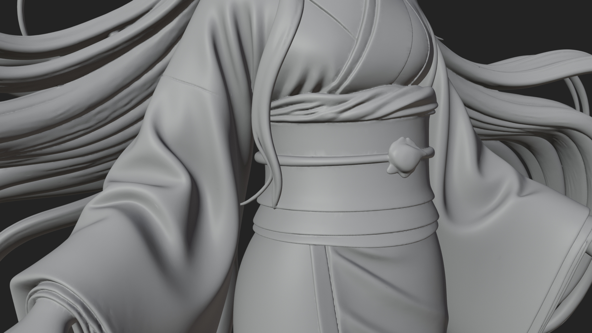 Crescent Crown Priestess Statue Design 6 3D Print Model 3D Model
