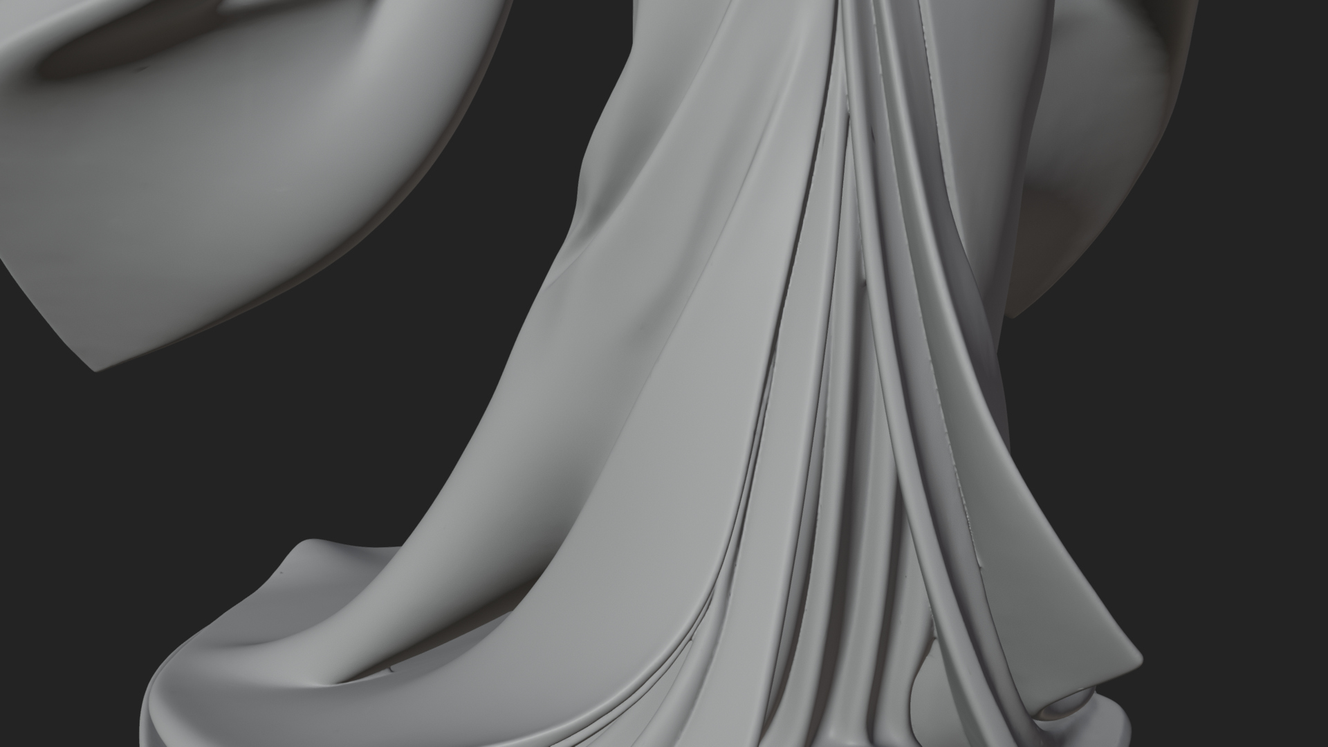 Crescent Crown Priestess Statue Design 6 3D Print Model 3D Model